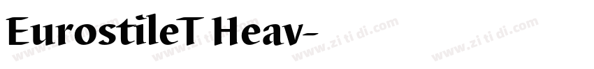 EurostileT Heav字体转换